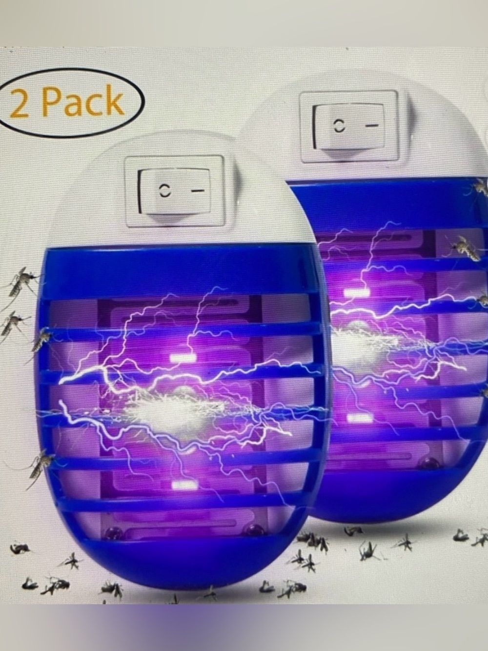 2 pack mosquito killer bug zapper fly trap for indoor & outdoor use